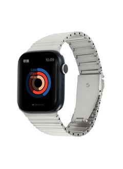 Replacement Strap Ocean Metal Replacement Watch Band For Apple Watch SE 2022 40mm Silver