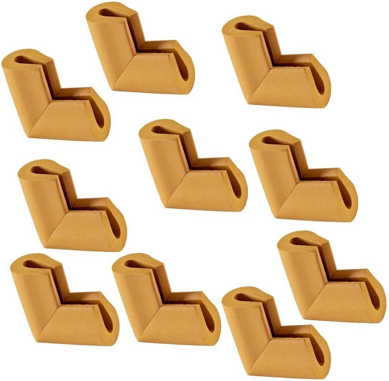 كلاراكو واقيات زوايا الطاولات الزجاجية، واقيات زوايا الأثاث تحمي الطفل من الإصابات الحادة، خشب، 55 × 55 × 8 مم - Image 3