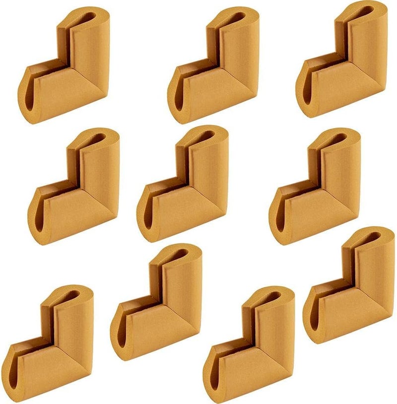 كلاراكو واقيات زوايا الطاولات الزجاجية، واقيات زوايا الأثاث تحمي الطفل من الإصابات الحادة، خشب، 55 × 55 × 8 مم - Image 5