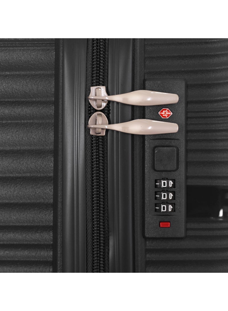 Sonada Trolley Bags 3 PCS Set Hardside Suitcase,Black - Image 5