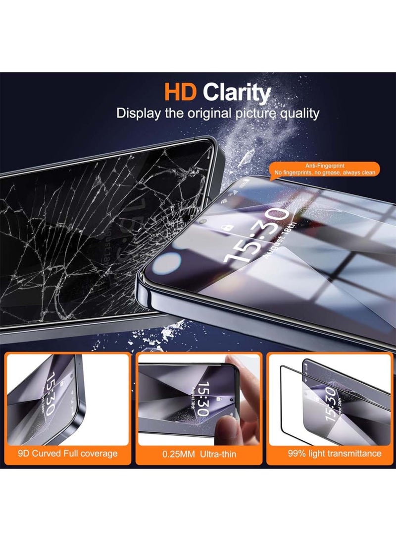 X-level 3 Pack Samsung Galaxy S25 Edge Screen Protector,Tempered Glass Film,Support Fingerprint Unlocking no Bubbles 9H Hardness,Easy Installation for Samsung Galaxy S25 - Image 4