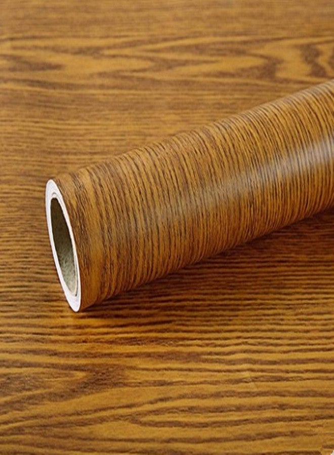 UPREDO Yellow Oak Wood Grain Adhesive Paper Wallpaper Counter Top Decorative Paper Funitures Dresser Drawer Cabinet Sticker 15.8inch by 79inch - Image 1