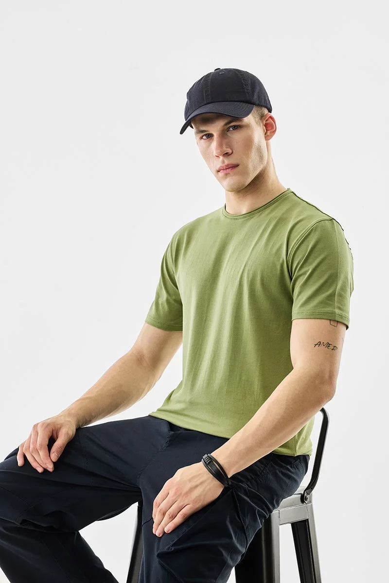 SNITCH Raw Edge Green T-Shirt