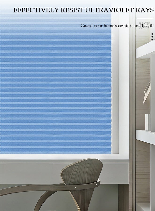 DUNISO Self-Adhesive Pleated Window Blinds 90×180cm, No Drill Temporary Blackout Shades, Privacy Protection Light Filtering Curtain for Home, Office, Bathroom - Image 4