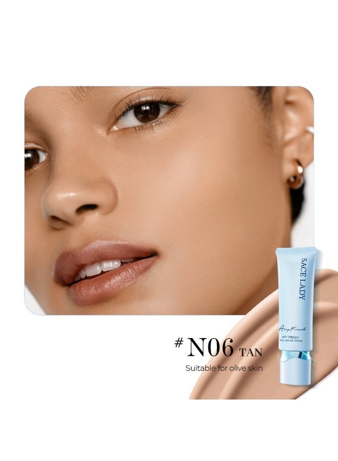 SACE LADY Airy Fresh BB Cream SPF30 PA+++ 30g - Lightweight Moisturizing Face Makeup, Natural Finish, Medium Coverage, Long Lasting BB Cream for All Skin Types, Tan N06 - Image 2