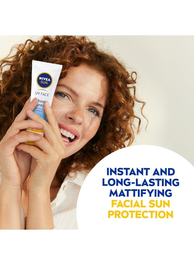 نيفيا صن كريم للوجه ، تحكم في اللمعان بالأشعة فوق البنفسجية ، عامل حماية من الشمس 50 ، أنبوب 50 مل - Image 2