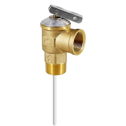 VAV Temperature Pressure Relief Valve, 3/4" NPT Female Thread, 150 PSI, 4" Temperature Probe, Lead-Free Copper, CSA LISTED - Image 1