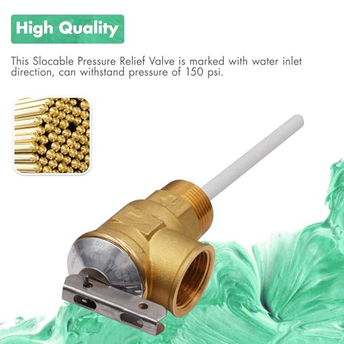 VAV Temperature Pressure Relief Valve, 3/4" NPT Female Thread, 150 PSI, 4" Temperature Probe, Lead-Free Copper, CSA LISTED - Image 4