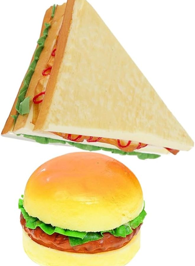 High Simulation PU Hamburger Sandwich Food Model Photography Display Prop - Image 1