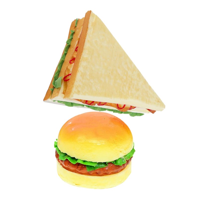 High Simulation PU Hamburger Sandwich Food Model Photography Display Prop - Image 2
