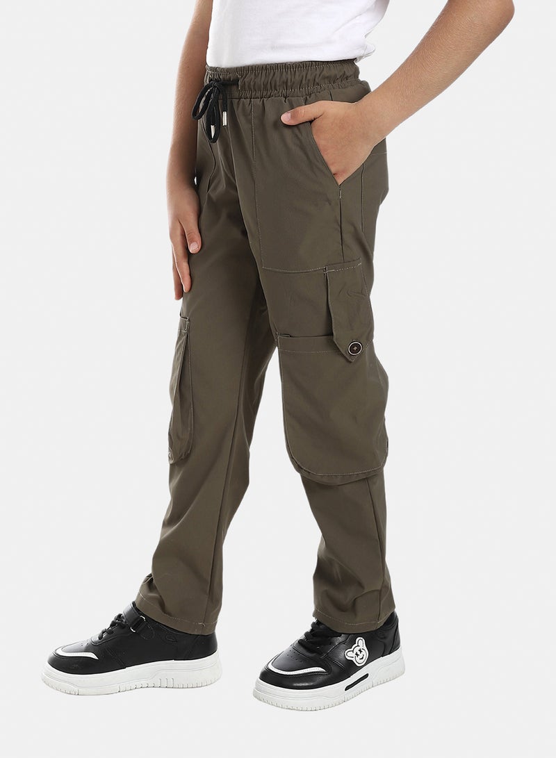 Andora Cargo Pants With Pockets - Olive - Image 3