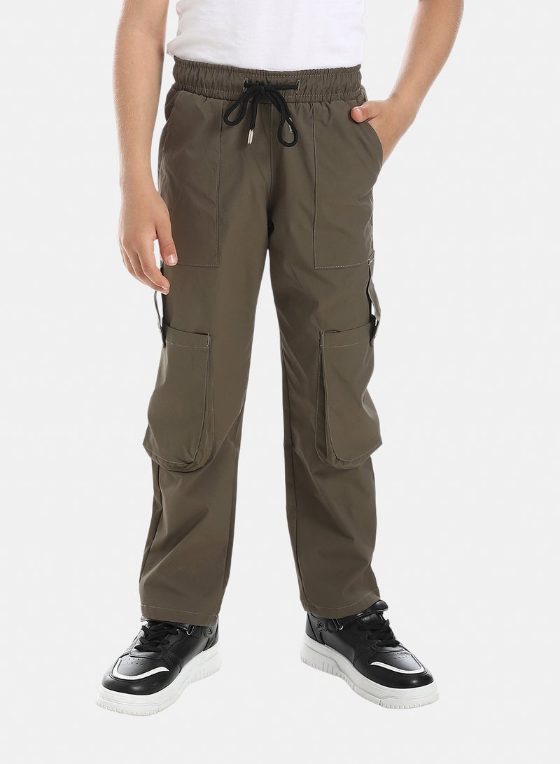 Andora Cargo Pants With Pockets - Olive - Image 1