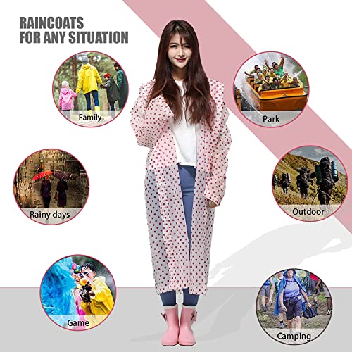 HACER EVA Raincoat with Hood Transparent Water Resistant Rainwear Bike Rainsuit for Men & Women (Universal, Random) - Image 4