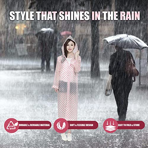 HACER EVA Raincoat with Hood Transparent Water Resistant Rainwear Bike Rainsuit for Men & Women (Universal, Random) - Image 5