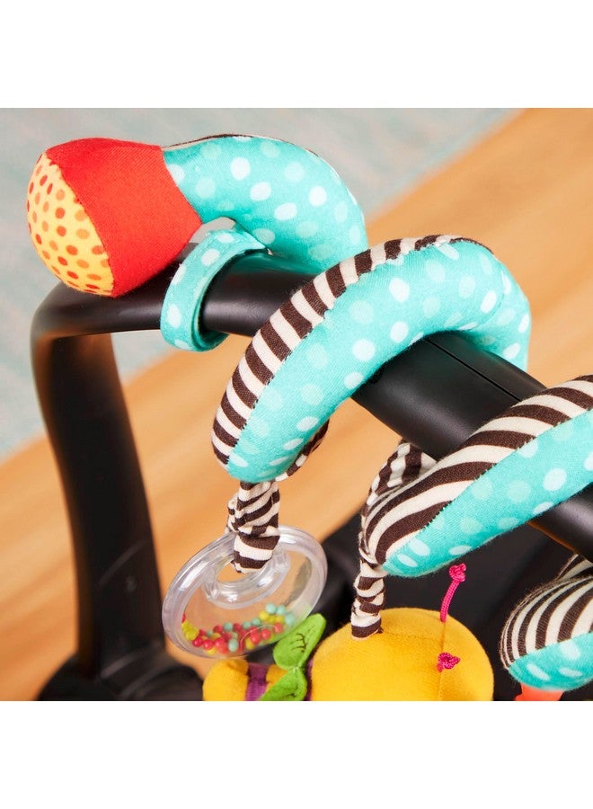 B. toys- B. baby- Wiggle Wrap- Baby Toy - Toy for Car Seat, Stroller, Crib - Spiral with 3 Hanging Toys - Rattle, Plush Bee & Teether - Wrap Around Infant Toy - 0 Months + - Image 4