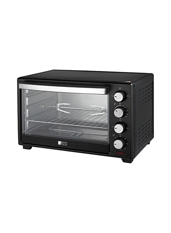 BACK COMFORT Electric Oven 60L – 2000W, 4 Control Knobs, Rotisserie + Convection, 100–250°C Temp Control, 60-Min Timer, Heat-Resistant Glass Door - Image 4