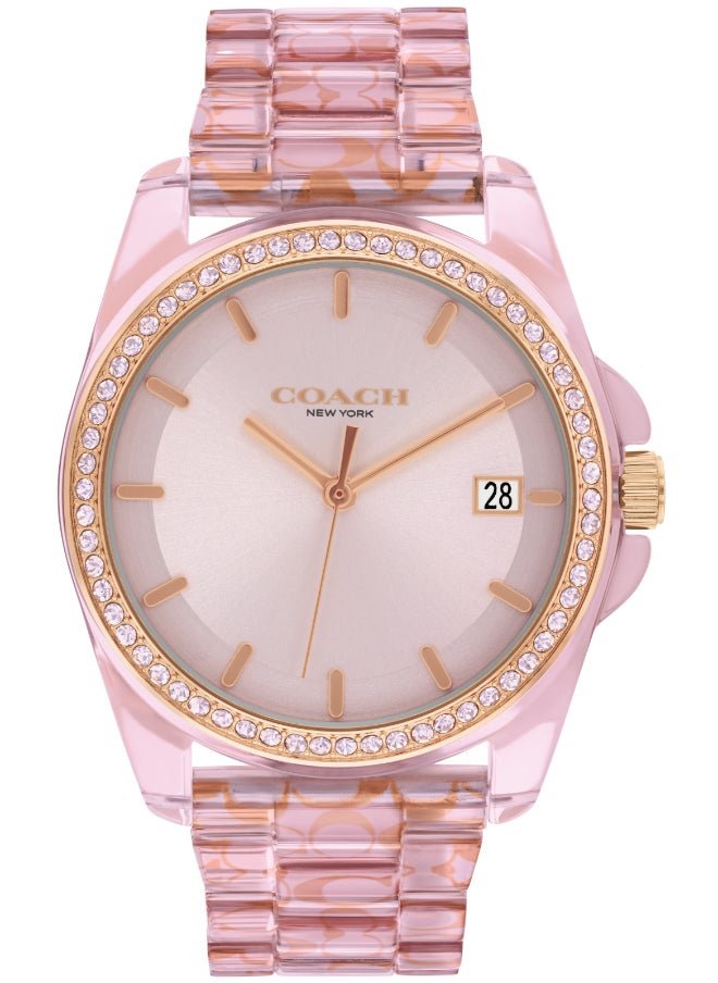 COACH Women's Pink Dial Analog Quartz Watch 36 - 14504272 