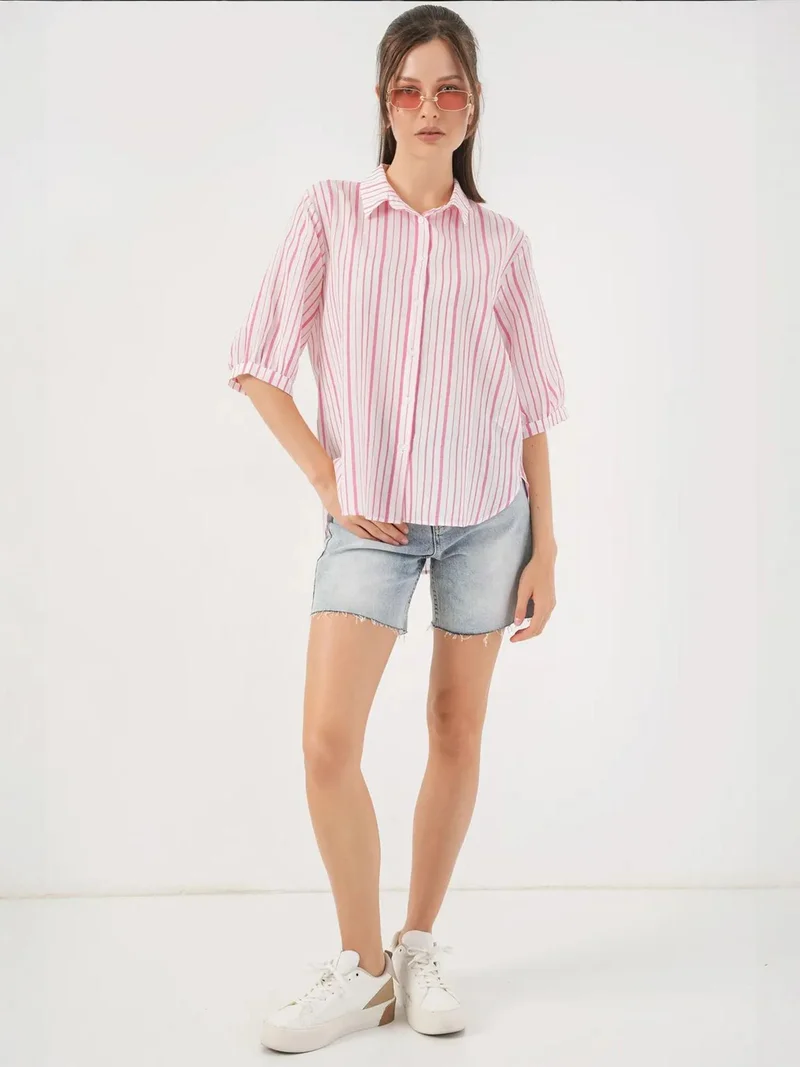 BIG DART BDART Striped Poplin Shirt