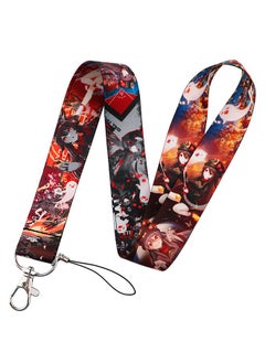 Generic Genshin Hu Tao Neck Strap Lanyard ID Credit Card Pass Lanyard, for Mobile Phone And U disk Neck Strap Keychain Soft Fabric Lanyard  - Image 1