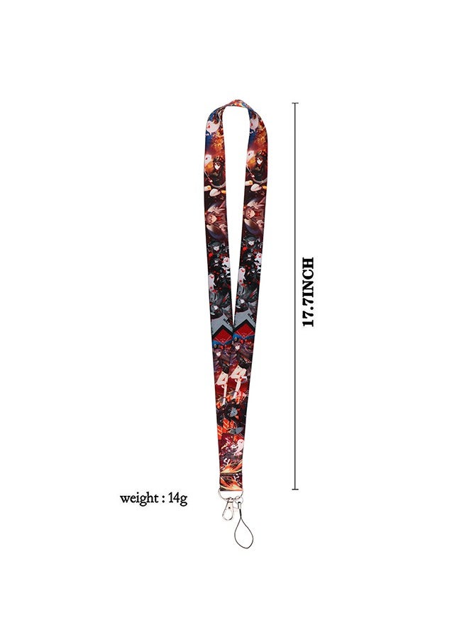 Generic Genshin Hu Tao Neck Strap Lanyard ID Credit Card Pass Lanyard, for Mobile Phone And U disk Neck Strap Keychain Soft Fabric Lanyard  - Image 2
