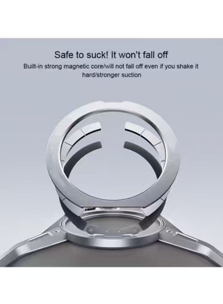 كابتن تيك غطاء هاتف من سبائك الألومنيوم لآيفون 15 Pro Max/15 Pro/15 Plus/15، بدون إطار، مع دعامة قابلة للطي ودوران 360 درجة - Image 3