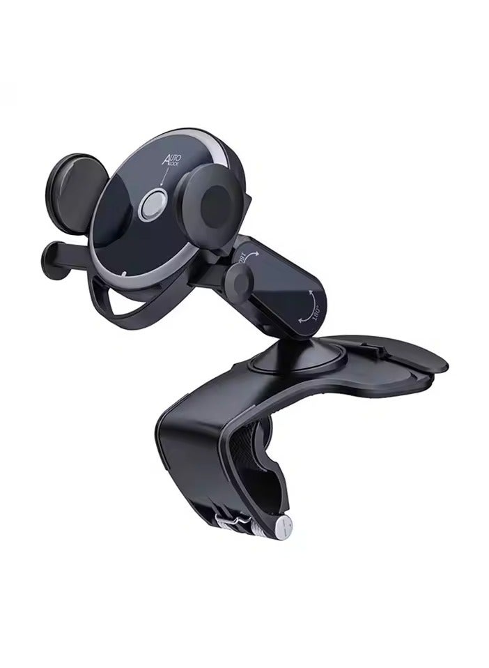 Car Phone Mount for Auto Hands Free 360 Rotatable, Car Phone Clip Holder Universal Dashboard Mobile Stand for Vehicle Dashboard Windscreen Air Vent Cell Smartphone Apple iPhone Pro Max Samsung Xiaomi  - Image 1