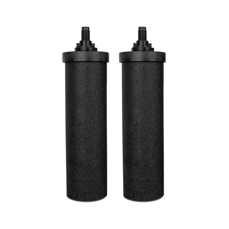AQUA EASY AquaEasy NSF/ANSI 372 Certified Stainless Steel Gravity Water Filter System (2.25 Gallon) 2X Activated Carbon Filter, Stainless Steel Tap and Wooden Stand | Countertop Water Filtration System (Black) - Image 4