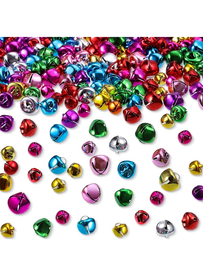The Bros 300 Pieces Jingle Bells for Craft, Bulk DIY Christmas Bells for Holiday Home Christmas Festival Party, Wedding Decoration Gifts DIY Project (Multi Color) - Image 1