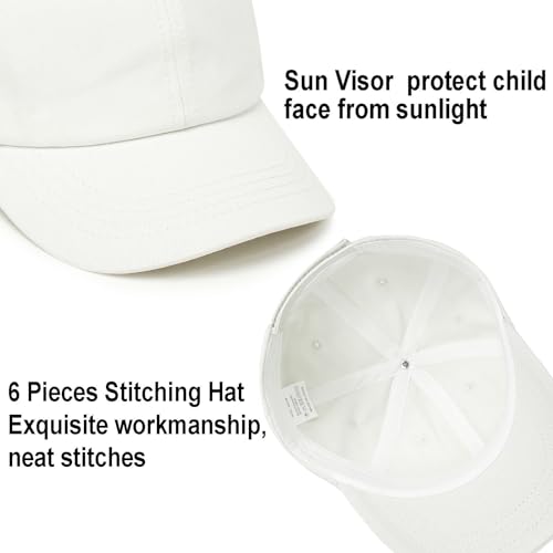 Beieverluck 4 Pieces Toddler Baseball Hats Kid Baseball Cap Washed Cotton Adjustable Toddler Cap for Boys Girls (Color 5) - Image 3