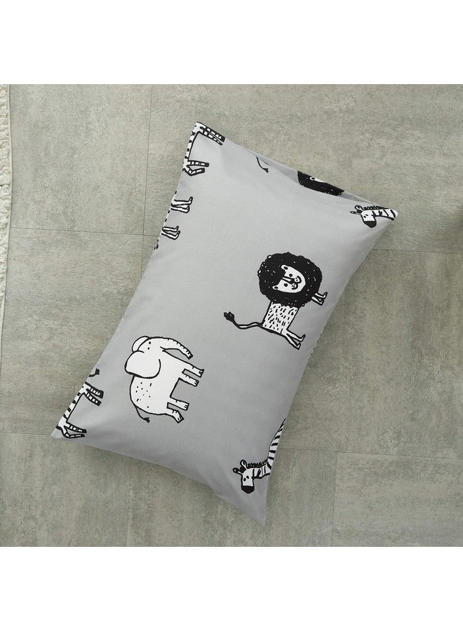 Flysheep 4 Piece Gray Grey Toddler Bedding Set with Multi Animals Printed for Baby Boys - Includes Quilted Comforter, Flat Sheet, Fitted Sheet & Pillow Case, Soft & Comfortable Microfiber - Image 5