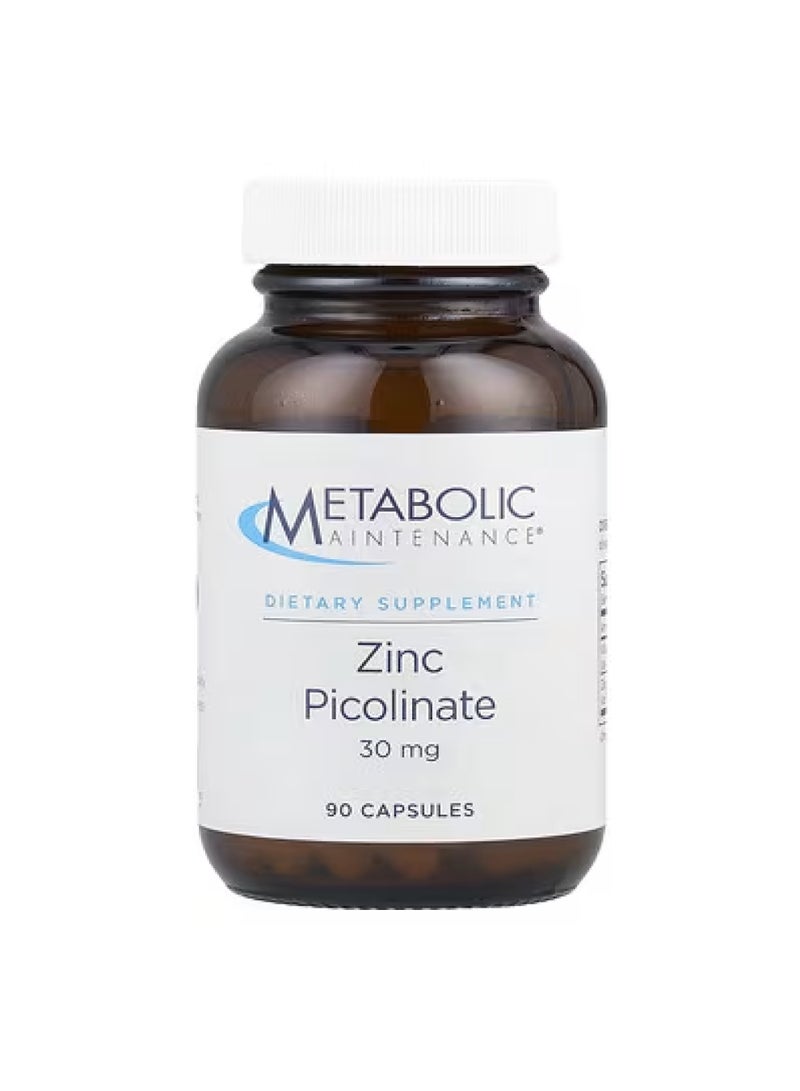 ميتابوليك مانتينانس بيكولينات الزنك، 30 ملغ، 90 كبسولة
