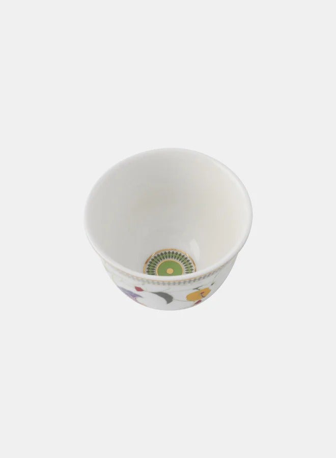 Artemirate Floral Vines Arabic, Fenjan Cup Designed in 24k Gold - 70 ml - 6 Pieces - Image 3