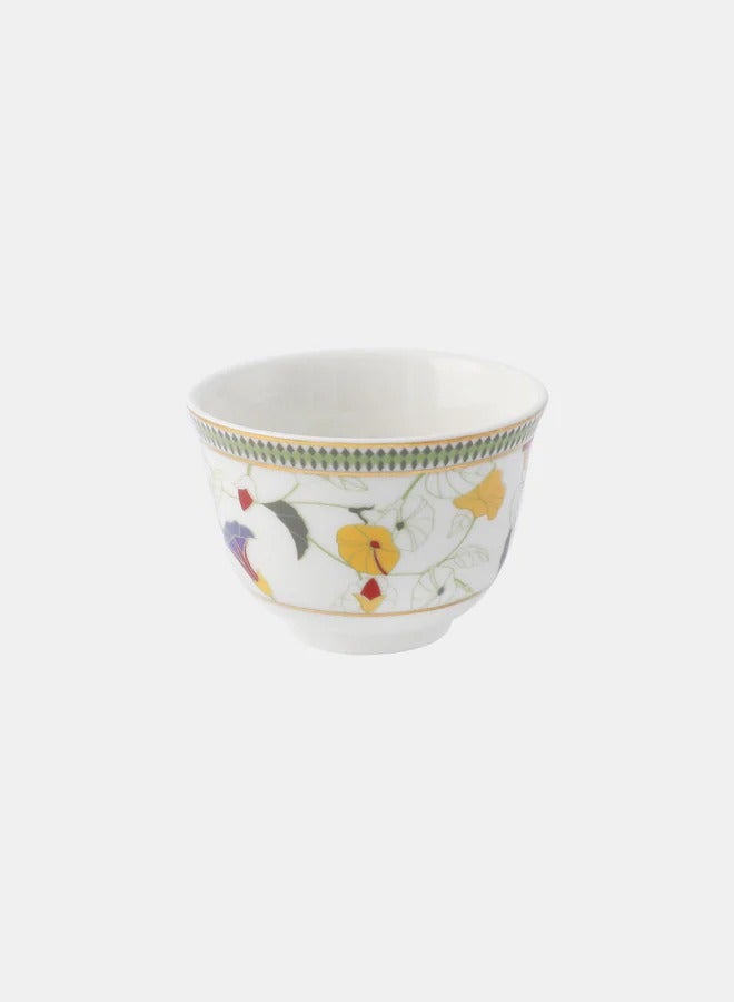 Artemirate Floral Vines Arabic, Fenjan Cup Designed in 24k Gold - 70 ml - 6 Pieces - Image 4