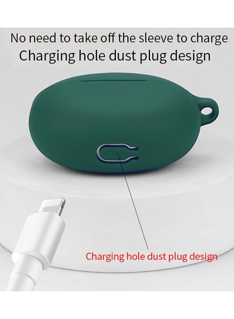 Silicone Protective Case for Xiaomi Redmi Buds 4 Earphones with Keychain Cover (green) - Image 3