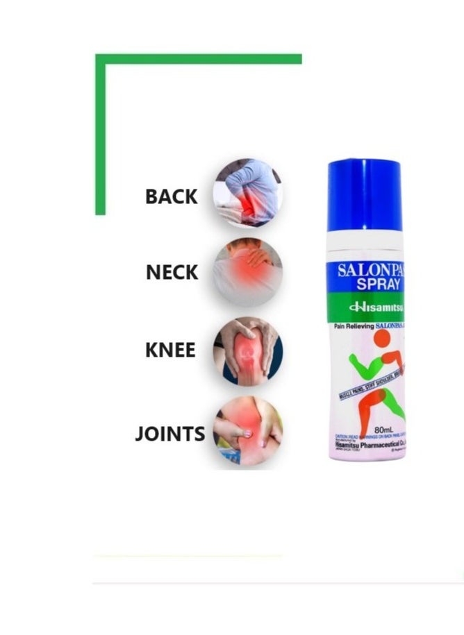 Salonpas Spray For Pain Relief 80ML  - Image 2