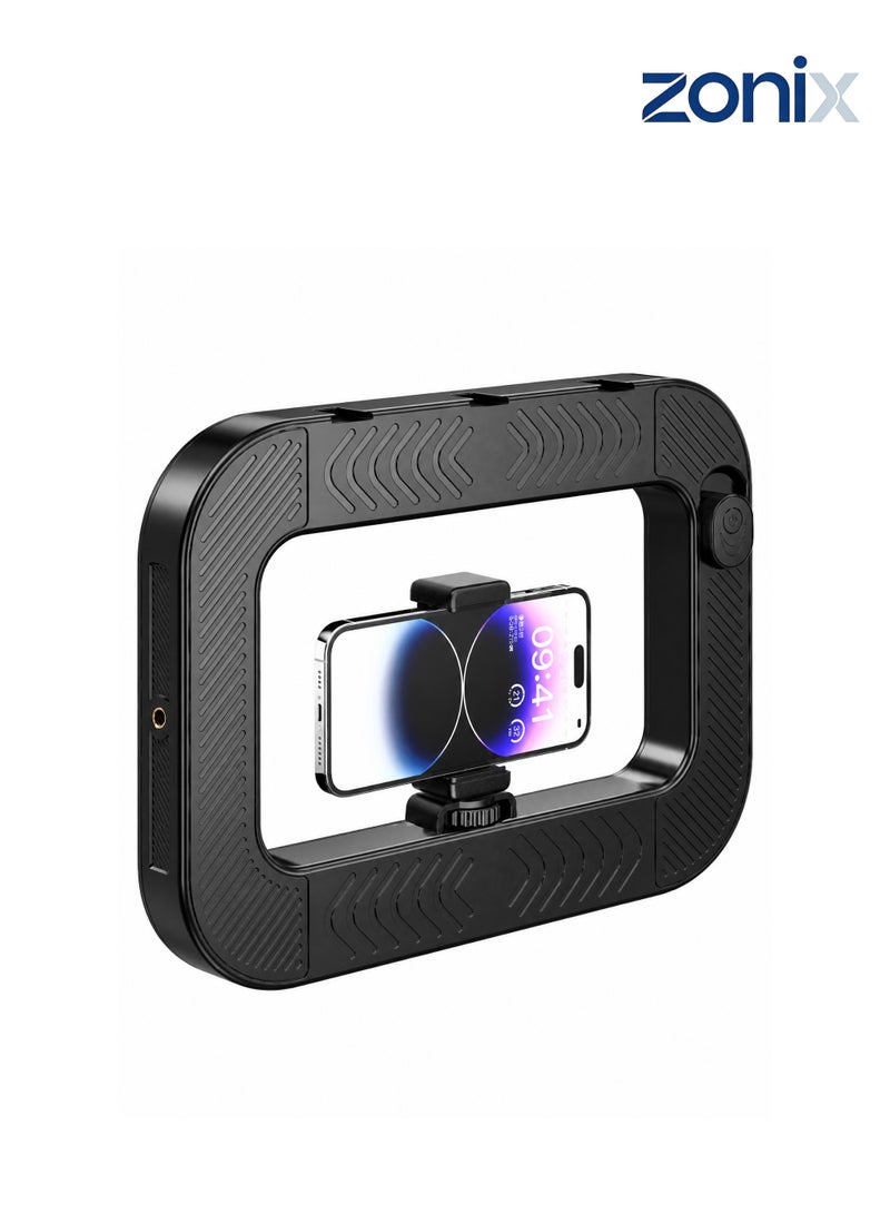 ZONIX Ring Light Video Panel & Selfie Light with Full Color RGB, 48 FX Modes & Bluetooth Control - Portable Studio Lighting for Content Creation, Smartphone Camera, TikTok Live Streaming, YouTube Vlogging, Video Conference, Makeup Photography - Image 1