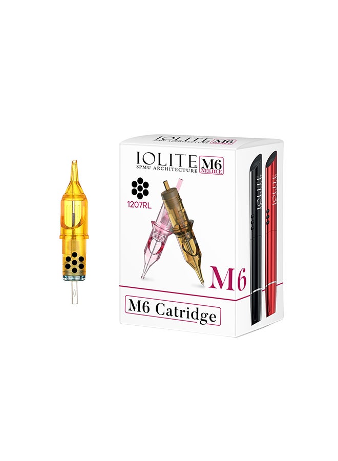 IOLITE 10- Pieces Tattoo Cartridge Needles, Pen SPMU Machine M6 Disposable Universal - 1207RL - Image 1