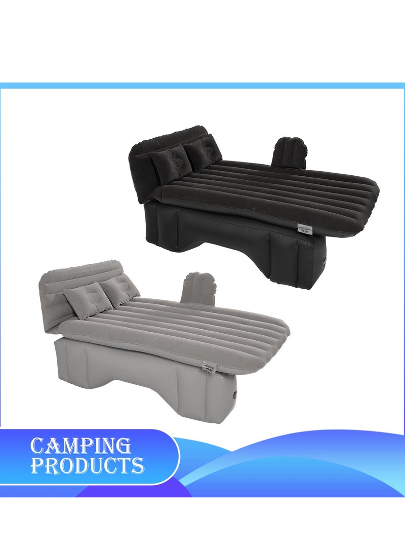Manful Inflatable Mattress with Pump Portable Outdoor Air Mattress Foldable Single Thickened Flocking Mattress for Outdoor and Home  - Image 3