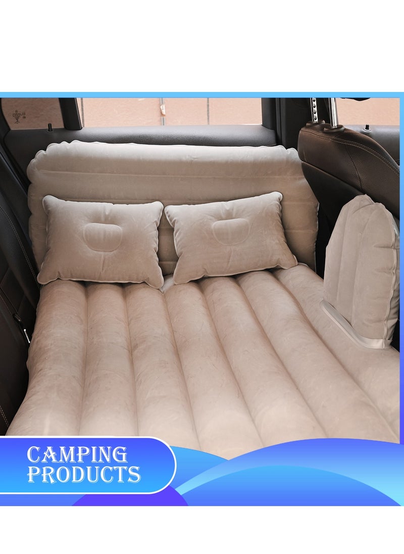 Manful Inflatable Mattress with Pump Portable Outdoor Air Mattress Foldable Single Thickened Flocking Mattress for Outdoor and Home  - Image 5