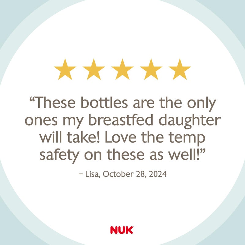 NUK Simply Natural Baby Bottle with SafeTemp, 5 oz, 4 Count - Image 5