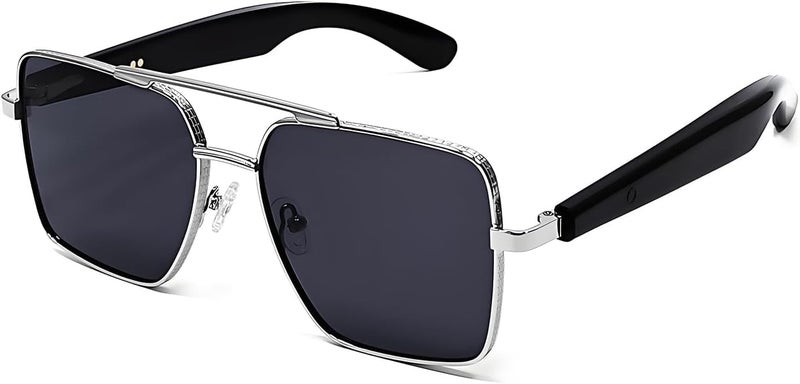 نظارات بلوتوث ، نظارات شمسية للرجال والنساء نظارات شمسية عصرية مستقطبة الصوت الرجعية الأنيقة مع مكبرات الصوت نظارات شمسية ، مساعد صوتي ، حماية الأشعة فوق البنفسجية نظارات شمسية صوتية - Image 1