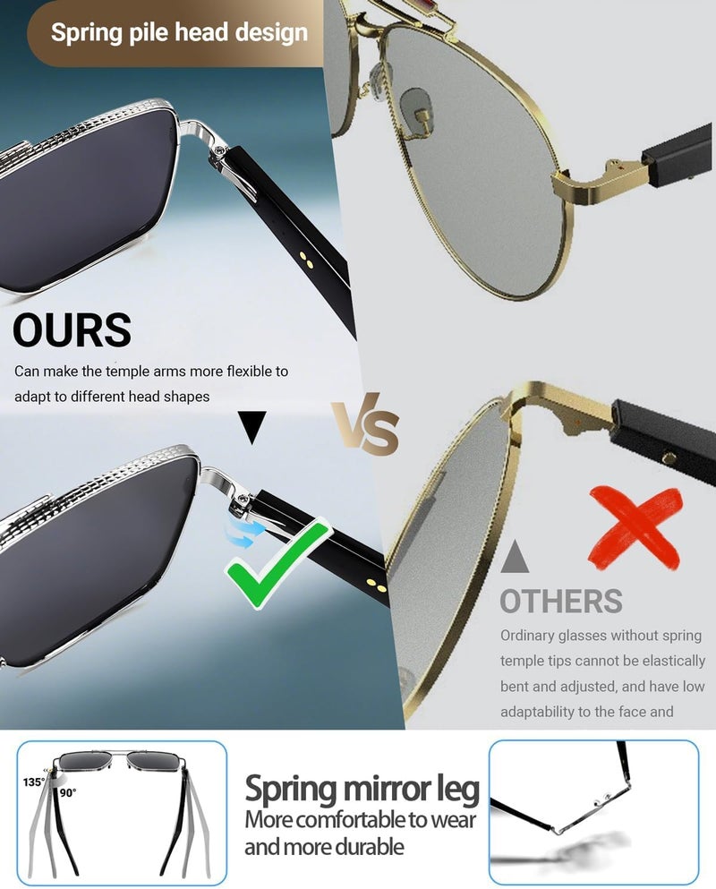 نظارات بلوتوث ، نظارات شمسية للرجال والنساء نظارات شمسية عصرية مستقطبة الصوت الرجعية الأنيقة مع مكبرات الصوت نظارات شمسية ، مساعد صوتي ، حماية الأشعة فوق البنفسجية نظارات شمسية صوتية - Image 5
