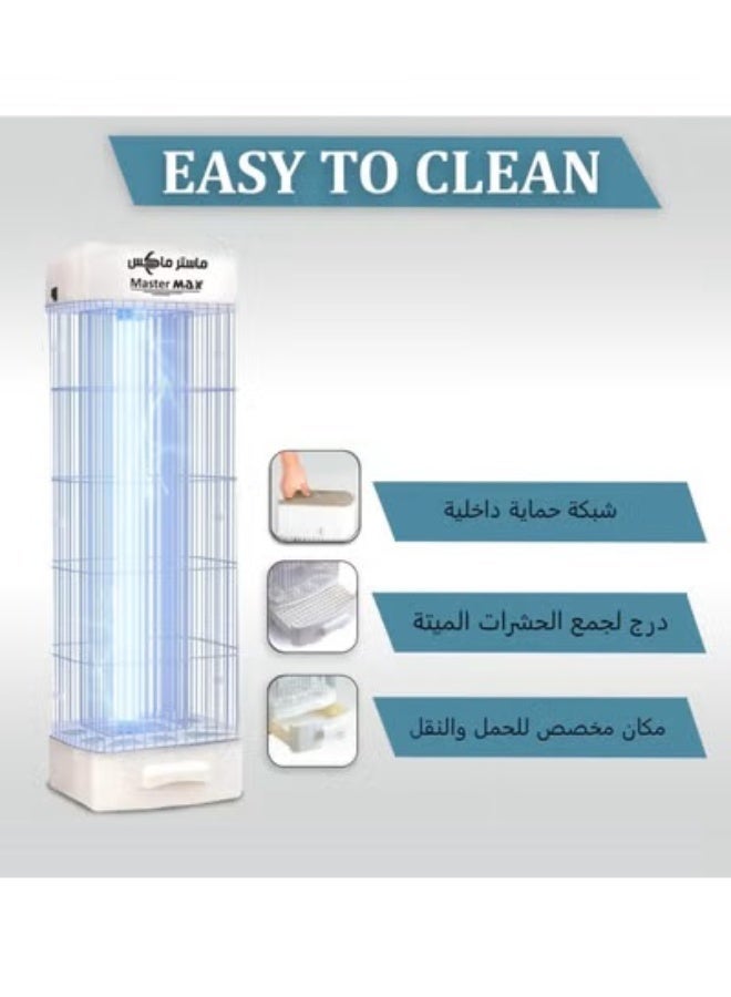 ماستر ماكس صاعق ناموس كهربائي ومصباح قاتل الدبابير بالاشعه فوق البنفسجيه، جهاز مكافحة الحشرات للاستخدام الداخلي والخارجي، قاتل الذباب والبعوض للمنزل والحديقة والمكتب - Image 3