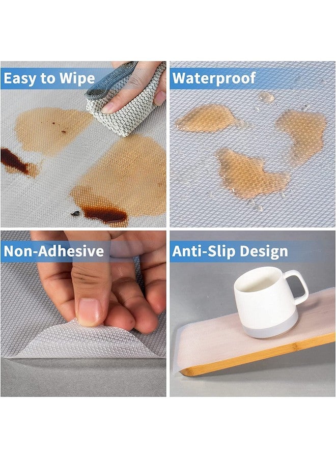 CLAPONE Kitchen Mats for Shelves/Fridge Liners/PVC Mats for Kitchen/Shelf Liners/Multipurpose Anti-Slip Mat/Sheet for Fridge/Kitchens/Cupboard/Drawers/EVA Mat (Whitelux, 45cm X 2.5 Mitre) - Image 3