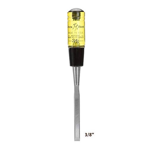 Buck Bros. Buck Brothers 120102BC 3/8" Wood Chisel Made in USA, For Paring and Finishing Cuts in Carpentry and Woodworking, Tempered Tool Steel Blade, Mallet-Safe Handle - Image 2