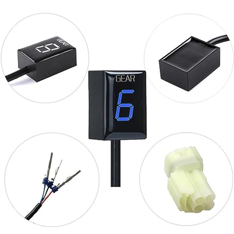 DEMULAX Motorcycle 6 Gear Indicator Speed Display Meter - Image 5