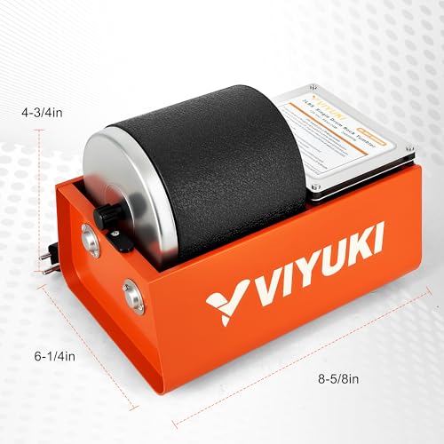 VIYUKI Rock Tumbler Kit- 3 Lb. Extra Large Capacity Barrel, Complete Rock Polisher with Durable Tumbler, Rocks, Grit, Educational Stem Science Kit - Image 5