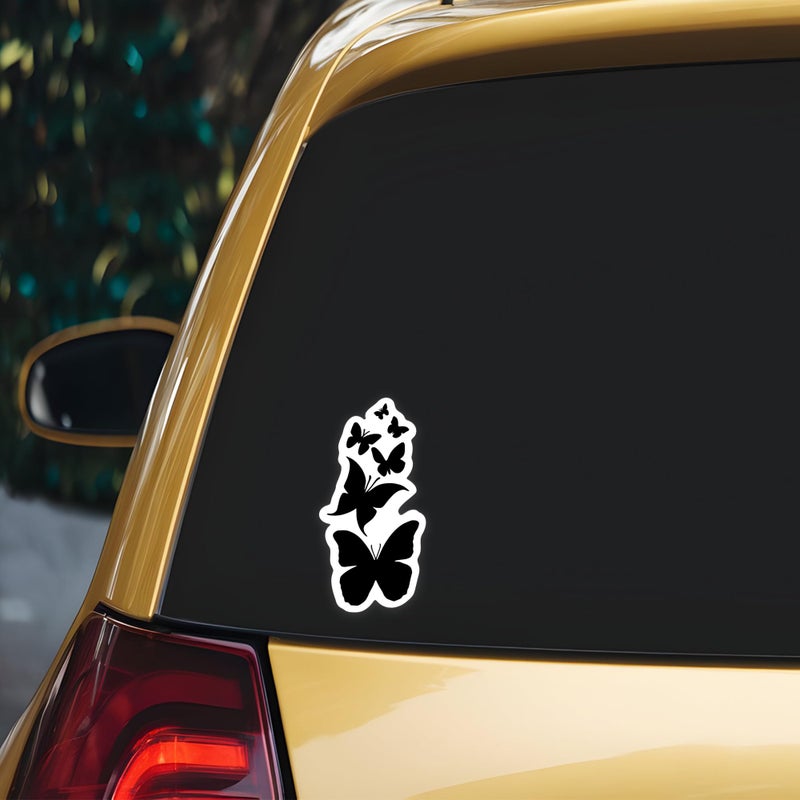 KCD Family of Butterflies Vinyl Decal Sticker â€“ Black on White â€“ 7 x 3 Inch â€“ Family Symbol Car Laptop Tumbler Window Wall (Black on White) - Image 5