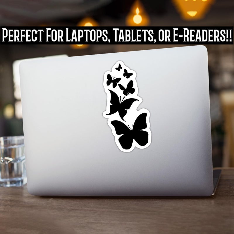 KCD Family of Butterflies Vinyl Decal Sticker â€“ Black on White â€“ 7 x 3 Inch â€“ Family Symbol Car Laptop Tumbler Window Wall (Black on White) - Image 4