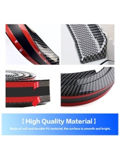 SYOSI Car Trunk Spoiler Roof Lip Kit, 3D PU Rear Trunk Lip or Roof Spoiler Sticker Bar, Carbon Fiber Pattern, Punch-Free Installation, Fits Most Cars, Carbon, 3.5cm  - Image 3